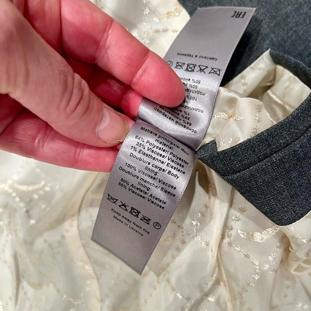 Zadig & Voltaire Women's Size 36 Grey Venus Paisley-embellished Blazer $798 - Picture 16 of 16